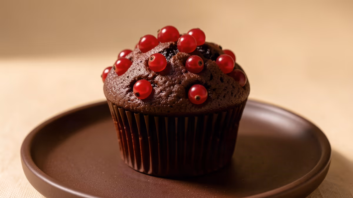 AI-genereret illustration af amerikanske muffins med ribs og chokolade