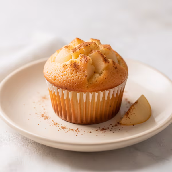 AI-genereret illustration: muffins med pære