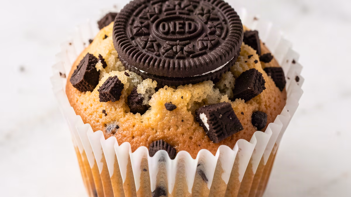 AI-genereret illustration af oreo muffins