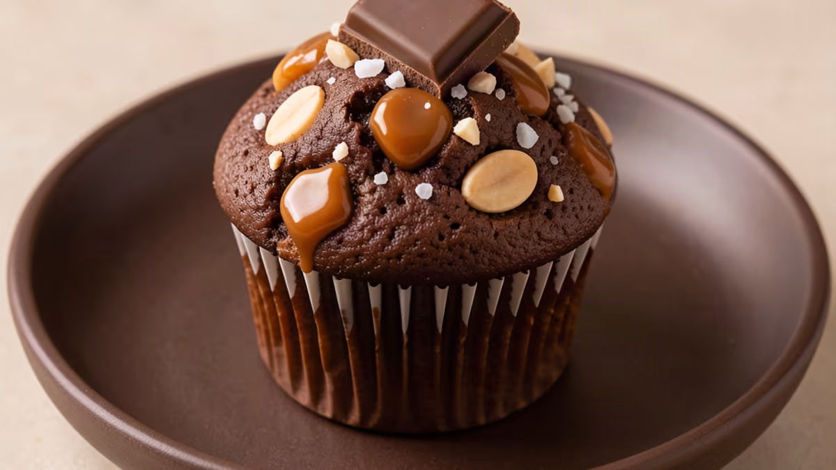 AI-genereret illustration af snickers muffins